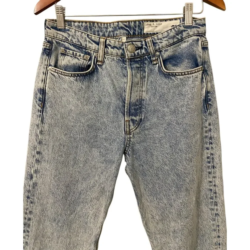 Rag & Bone Maya High Rise Ankle Slim Jeans US 28 Belmar Blue Rigid Denim